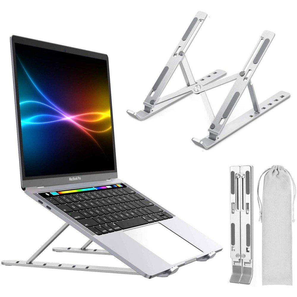 Adjustable & Foldable 10" to 17.5" 6 Angles Travel Laptop Stand